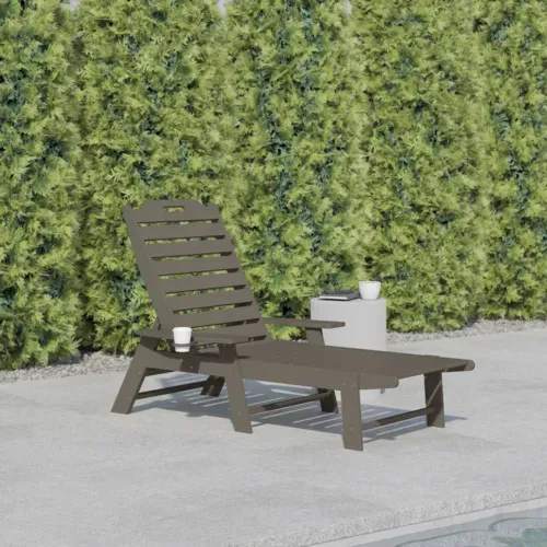Flash Furniture Flash Furniture LE-HMP-2017-414-BR-GG Monterey Adirondack Lounger