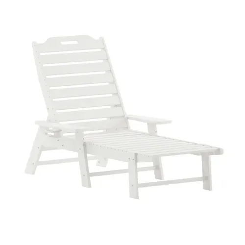 Flash Furniture Flash Furniture LE-HMP-2017-414-WT-GG Monterey Adirondack Lounger