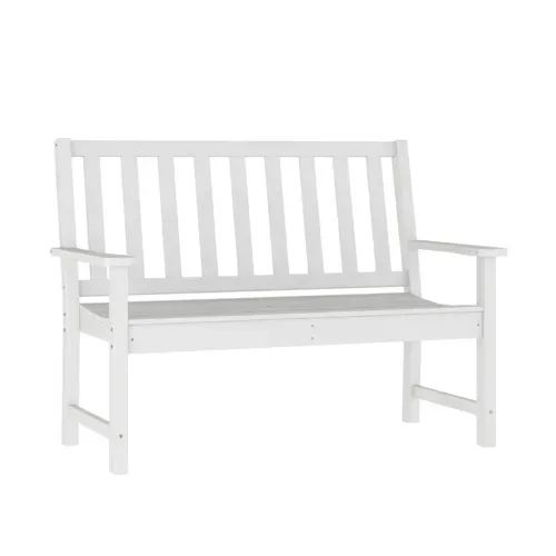 Flash Furniture Flash Furniture LE-HMP-2035-12-WHT-GG Ellsworth Indoor/Outdoor Bench