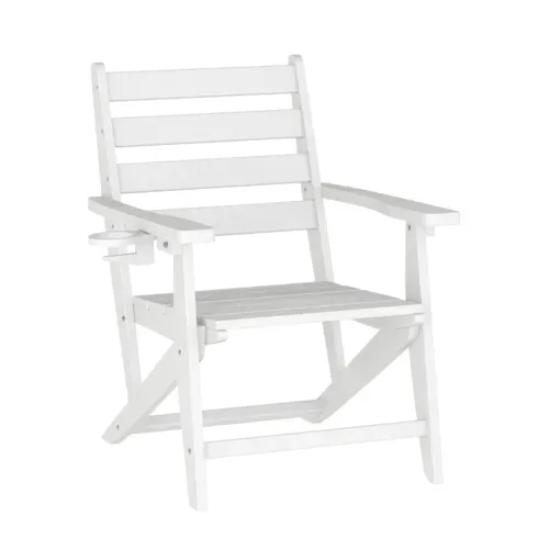 Flash Furniture Flash Furniture LE-HMP-2037-10-WHT-GG Tolleson Adirondack Dinning Chair