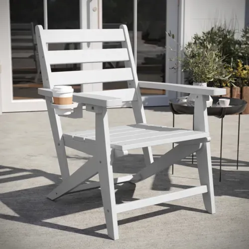 Flash Furniture Flash Furniture LE-HMP-2037-10-WHT-GG Tolleson Adirondack Dinning Chair