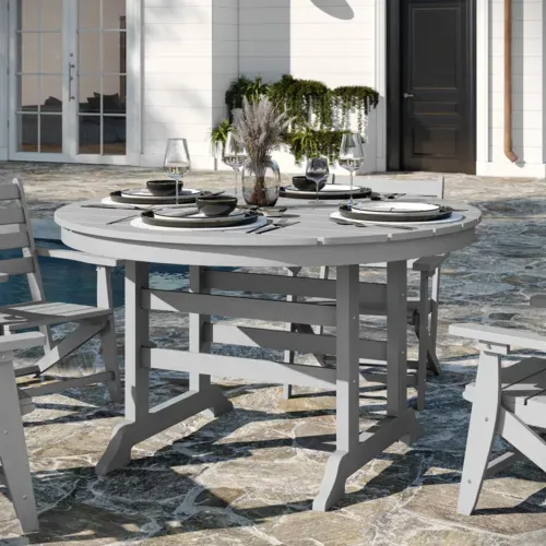 Flash Furniture Flash Furniture LE-HMP-248-01-GRY-GG Colonel Adirondack Dining Table