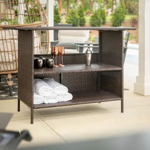 Flash Furniture Flash Furniture LTS-0165-BR-GG Marco Patio Counter Table