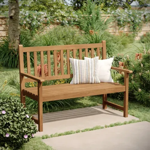 Flash Furniture Flash Furniture LTS-0525-BR-GG Adele Patio Wood Bench
