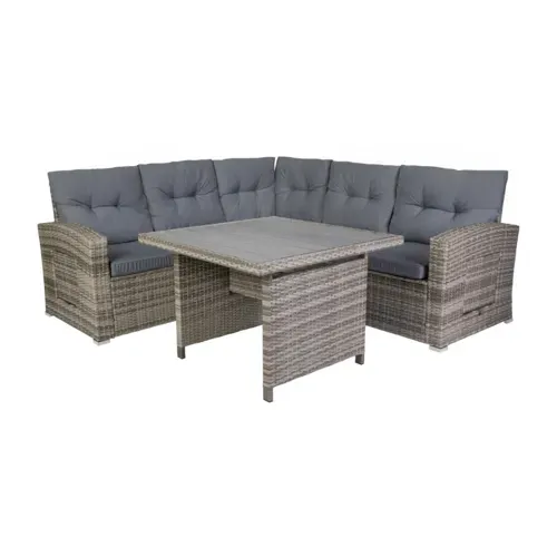 Flash Furniture Flash Furniture LTS-SET-02023-GY-GY-GG Huck Conversation Set Sofa with Dining Table