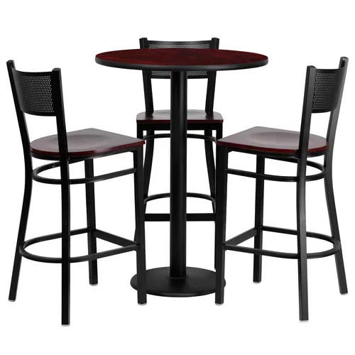 Flash Furniture MD-0017-GG Table and Bar Stool Set