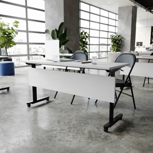 Flash Furniture Flash Furniture MT-M6024-T-LEG-GRYBLK-GG Palmer Training Table
