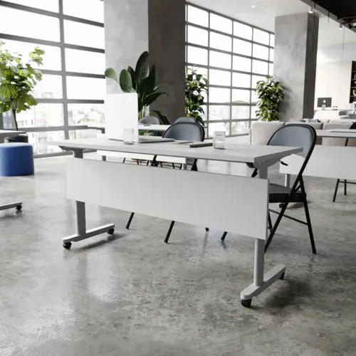 Flash Furniture Flash Furniture MT-M6024-T-LEG-GRYGRY-GG Palmer Training Table