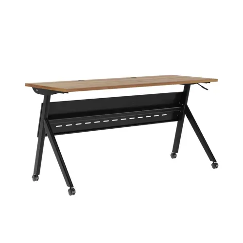 Flash Furniture Flash Furniture MT-M6024-Y-LEG-WLNBLK-GG Davis Training Table