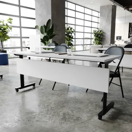 Flash Furniture Flash Furniture MT-M7224-T-LEG-GRYBLK-GG Palmer Training Table