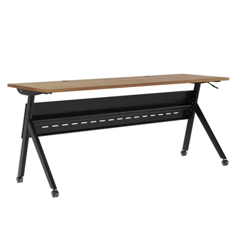 Flash Furniture Flash Furniture MT-M7224-Y-LEG-WLNBLK-GG Davis Training Table