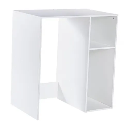 Flash Furniture Flash Furniture NAN-17300-WH-GG Lotus Mini Fridge Bookshelf