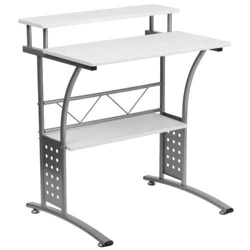 Flash Furniture NAN-CLIFTON-WH-GG Clifton Computer Desk