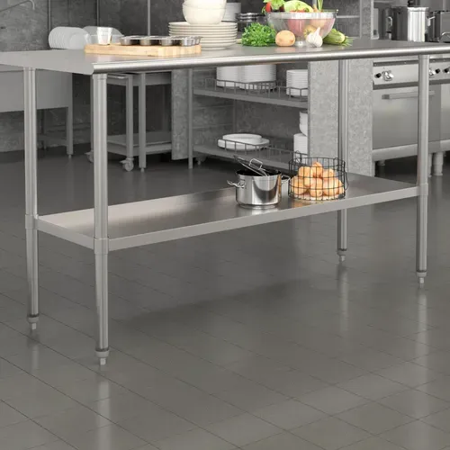 Flash Furniture NH-GU-2460-GG Work Table, Undershelf
