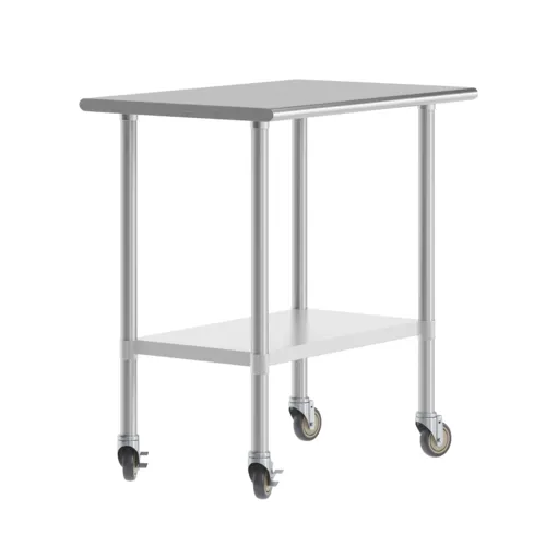 Flash Furniture Flash Furniture
NH-WT-2436-CAS-GG Work Table,

Stainless Steel Top
with 
and 
- 2.25"W x 40"D