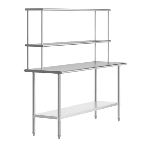 Flash Furniture Flash Furniture
NH-WT-2472-OSH-GG Work Table,

Stainless Steel Top
with 
and 
- 720"W x 300"D