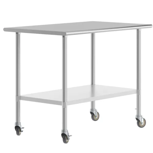 Flash Furniture Flash Furniture
NH-WT-3048-CAS-GG Work Table,

Stainless Steel Top
with 
and 
- 720"W x 300"D