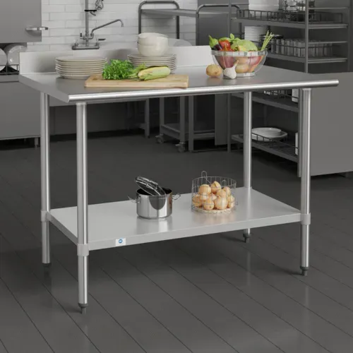 Flash Furniture Flash Furniture
NH-WT-3048-GG-B4-GG Work Table,

Stainless Steel Top
with 
and 
- 39.50"W x 28.75"D