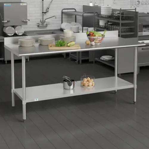 Flash Furniture Flash Furniture
NH-WT-3072-GG-B4-GG Work Table,

Stainless Steel Top
with 
and 
- 220"W x 220"D