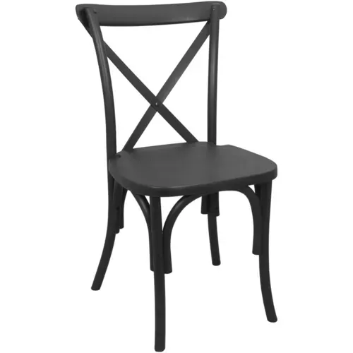 Flash Furniture Flash Furniture RESXB-BLACK-2 Resin X-Back Chair