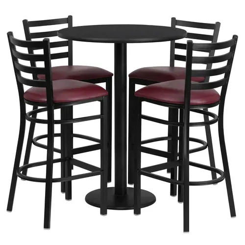 Flash Furniture RSRB1025-GG Table and Bar Stool Set