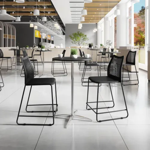 Flash Furniture Flash Furniture RUT-498A-CS-BK-GG Hercules Counter Stool