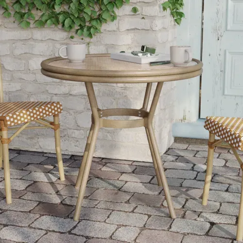 Flash Furniture Flash Furniture SDA-AD641012-80-NATWH-LTNAT-GG Lourdes Bistro Table