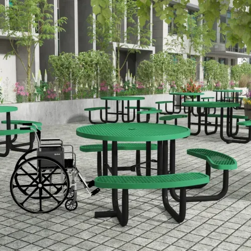 Flash Furniture Flash Furniture SLF-EMR46ADA-HL60L-GN-GG Creekside Outdoor Picnic Table