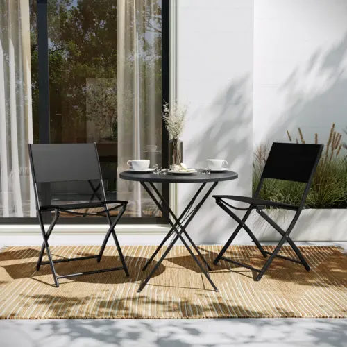 Flash Furniture Flash Furniture TLH-SC-097-BLK-02-GG Brazos Folding Chair