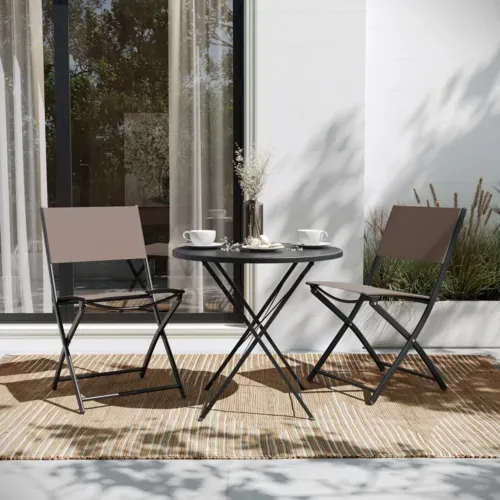 Flash Furniture Flash Furniture TLH-SC-097-BRN-02-GG Brazos Folding Chair