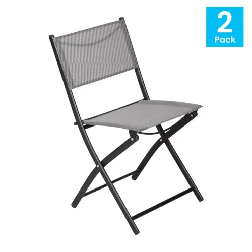 Flash Furniture Flash Furniture TLH-SC-097-GRY-02-GG Brazos Folding Chair