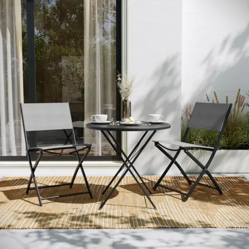 Flash Furniture Flash Furniture TLH-SC-097-GRY-02-GG Brazos Folding Chair