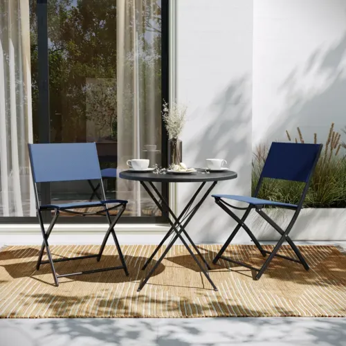 Flash Furniture Flash Furniture TLH-SC-097-NV-02-GG Brazos Folding Chair