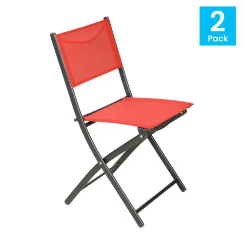 Flash Furniture Flash Furniture TLH-SC-097-RED-02-GG Brazos Folding Chair