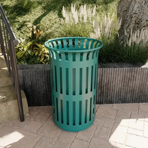 Flash Furniture Flash Furniture UF-OTB-01-GRN-GG Collins Outdoor Trash Can