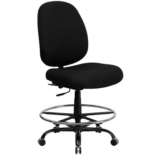 Flash Furniture WL-715MG-BK-D-GG Hercules Series Big & Tall Drafting Stool