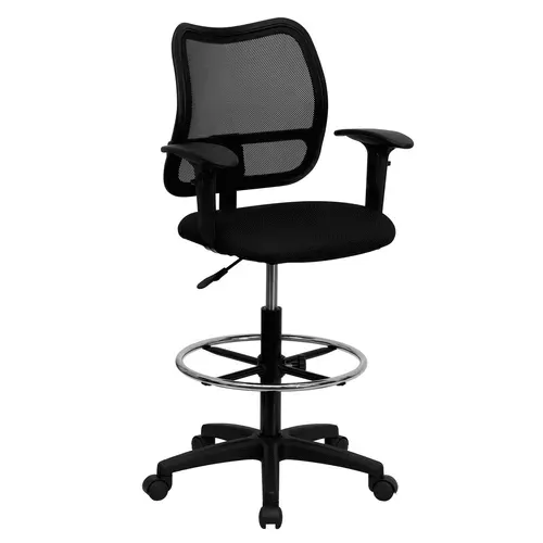 Flash Furniture WL-A277-BK-AD-GG Swivel Drafting Stool