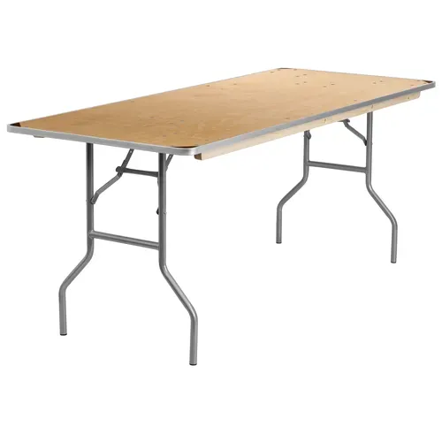 Flash Furniture XA-3072-BIRCH-M-GG Heavy Duty Folding Banquet Table