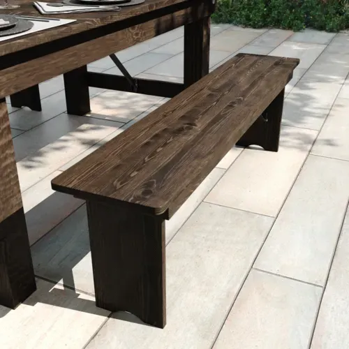 Flash Furniture Flash Furniture XA-B-60X12-GG Hercules Series Folding Rustic Farm Bench
