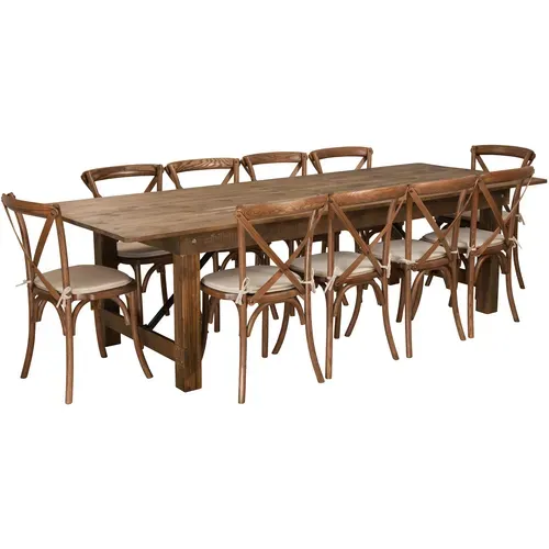 Flash Furniture XA-FARM-15-GG Hercules Series Farm Table Set
