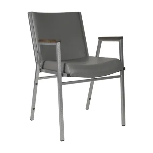 Flash Furniture Flash Furniture XU-60154-GRY-VYL-GG Hercules Series Heavy Duty Stacking Chair