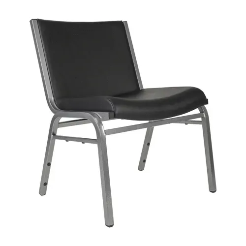 Flash Furniture Flash Furniture XU-60555-BLK-VYL-GG Hercules Series Big & Tall Extra Wide Stacking