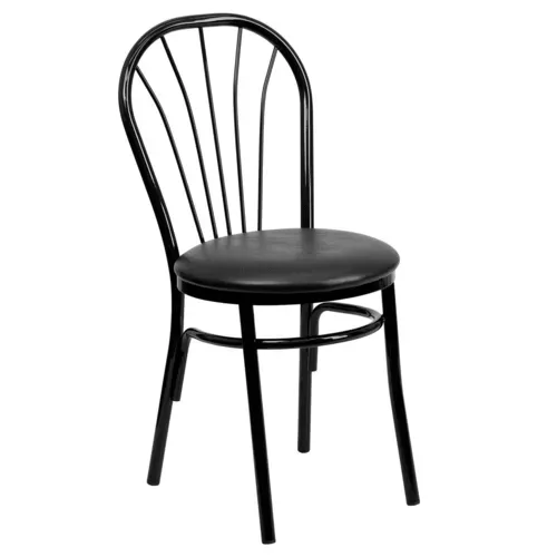Flash Furniture XU-698B-BLKV-GG Hercules Series Metal Chair