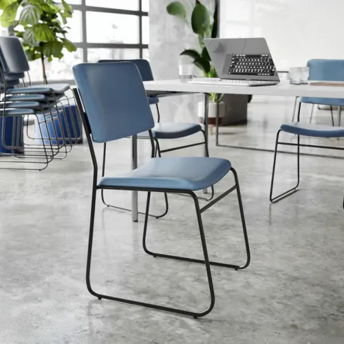 Flash Furniture Flash Furniture XU-8700-NVY-B-VYL-30-GG Hercules Series Stacking Chair