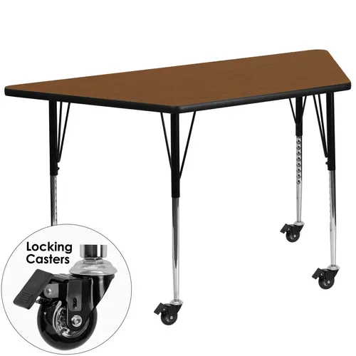 Flash Furniture XU-A3060-TRAP-OAK-H-A-CAS-GG Activity Table