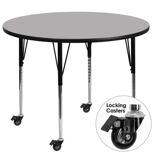 Flash Furniture XU-A42-RND-GY-T-A-CAS-GG Activity Table