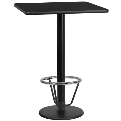Flash Furniture XU-BLKTB-2424-TR18B-3CFR-GG Table