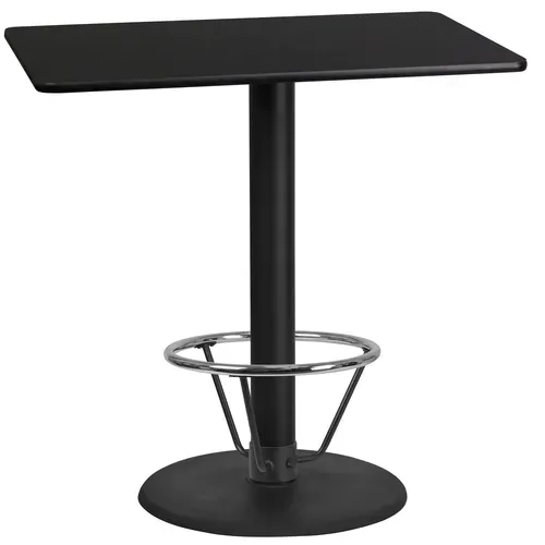Flash Furniture XU-BLKTB-2442-TR24B-4CFR-GG Table