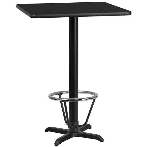 Flash Furniture XU-BLKTB-3030-T2222B-3CFR-GG Table