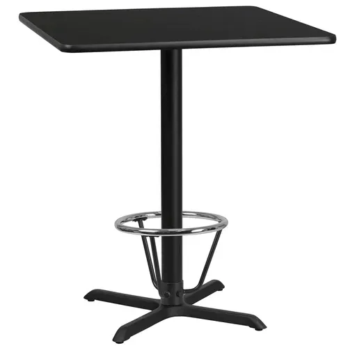 Flash Furniture XU-BLKTB-3636-T3030B-3CFR-GG Table